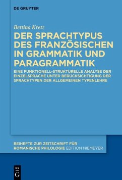 Cover Der Sprachtypus des Französischen in Grammatik und Paragrammatik (eBook, ePUB)