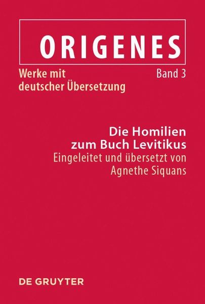 Die Homilien zum Buch Levitikus (eBook, PDF)