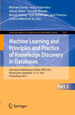 Machine Learning and Principles and Practice of Knowledge Discovery in Databases