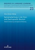 Satzverarbeitung in der Erst- und Zweitsprache Deutsch (eBook, ePUB)