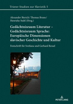 Cover Gedaechtnisraum Literatur - Gedaechtnisraum Sprache: Europaeische Dimensionen slavischer Geschichte und Kultur (eBook, ePUB)