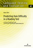 Predicting Item Difficulty in a Reading Test (eBook, ePUB)