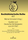 Quellen zum Deutschen Richtergesetz vom 8.9.1961 (eBook, ePUB)