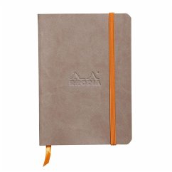 Rhodiarama Notizbuch Softcover A6 72 Blatt liniert taupe 90g, mit Gummizugverschluss