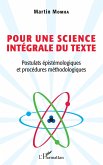 Pour une science intégrale du texte