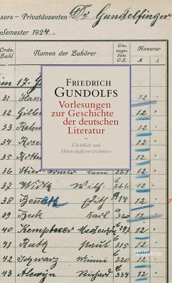 Friedrich Gundolfs Vorlesungen zur Geschichte der deutschen Literatur - Gundolf, Friedrich