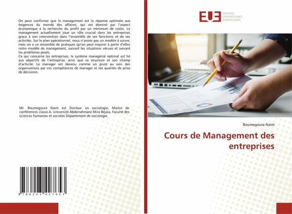Cours de Management des entreprises Cours de Management des entreprises
