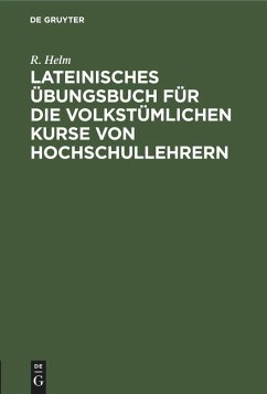 Cover Lateinisches Übungsbuch für die volkstümlichen Kurse von Hochschullehrern