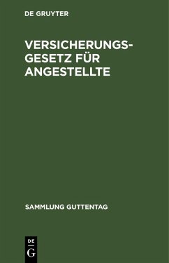 Cover Versicherungsgesetz für Angestellte