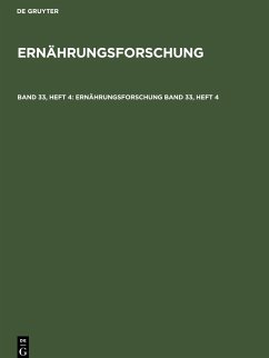 Ernährungsforschung. Band 33, Heft 4