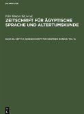 Gedenkschrift für Siegfried Morenz, Teil 1a