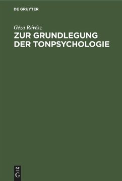 Cover Zur Grundlegung der Tonpsychologie