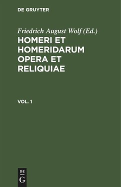 Homerus: Om¿ru ep¿ = Homeri et Homeridarum opera et reliquiae. Vol 1 - Homer