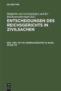 Generalregister zu Band 161 bis 170