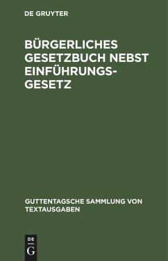 Cover Bürgerliches Gesetzbuch nebst Einführungsgesetz