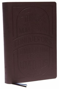 KJV Holy Bible: Large Print with 53,000 Cross References, Brown Genuine Leather, Red Letter, Comfort Print: King James Version (Verse Art Cover Collection) - Nelson, Thomas