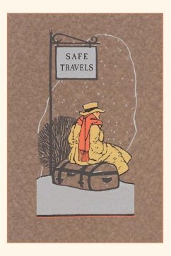 Vintage Journal Sitting on Trunk Travel Poster