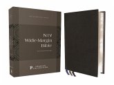 Niv, Wide Margin Bible (a Bible That Welcomes Note-Taking), Premium Goatskin Leather, Black, Premier Collection, Red Letter, Art Gilded Edges, Comfort Print