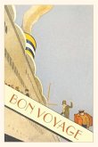 Vintage Journal Going up the Gangplank Bon Voyage Travel Poster