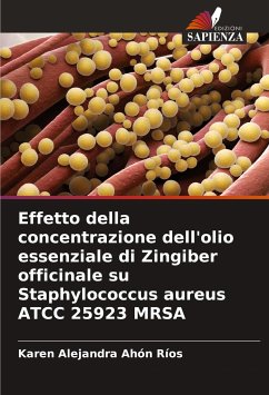 Effetto della concentrazione dell'olio essenziale di Zingiber officinale su Staphylococcus aureus ATCC 25923 MRSA - Ahón Ríos, Karen Alejandra