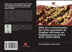 Effet de la concentration de l'huile essentielle de Zingiber officinale sur Staphylococcus aureus ATCC 25923 MRSA