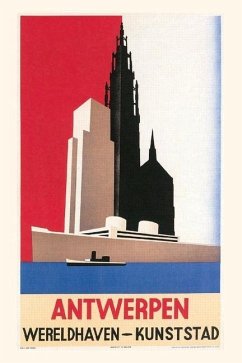 Vintage Journal Antwerp Travel Poster