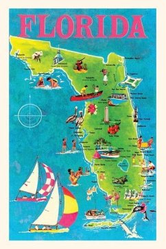 Vintage Journal Map of Florida