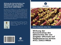 Wirkung der Konzentration des ätherischen Öls von Zingiber officinale auf Staphylococcus aureus ATCC 25923 MRSA - Ahón Ríos, Karen Alejandra