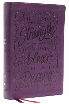 Nkjv, Giant Print Center-Column Reference Bible, Verse Art Cover Collection, Leathersoft, Purple, Red Letter, Comfort Print - Thomas Nelson