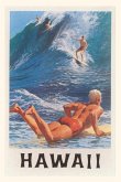 Vintage Journal Riding the Big Waves, Hawaii