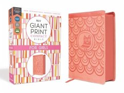 NIrV, Giant Print Compact Bible for Girls, Leathersoft, Peach, Comfort Print - Zondervan