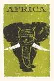 Vintage Journal Africa, Elephant Travel Poster