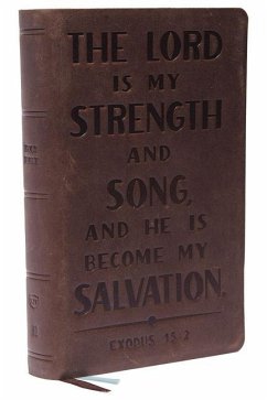 KJV Holy Bible: Personal Size with Cross References, Brown Genuine Leather, Red Letter, Comfort Print: King James Version (Verse Art Cover Collection) - Nelson, Thomas
