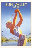 Vintage Journal Sun Valley, Golfer Travel Poster