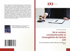 De la revision constitutionnelle et l'intangibilité de l'Article 220 - Bahati Ntawiniga, Justin