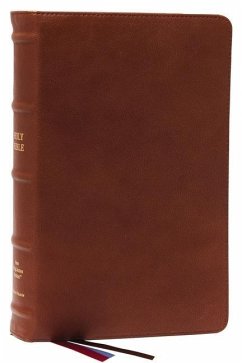 Nkjv, End-Of-Verse Reference Bible, Personal Size Large Print, Premium Goatskin Leather, Brown, Premier Collection, Red Letter, Comfort Print - Thomas Nelson