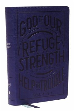 KJV Holy Bible: Personal Size with Cross References, Blue Leathersoft, Red Letter, Comfort Print: King James Version (Verse Art Cover Collection) - Thomas Nelson