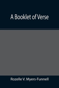 Cover A booklet of verse