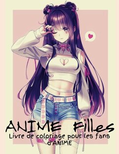 Cover ANIME Filles Livre de coloriage pour les fans d'ANIME