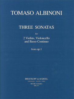 Cover Sonate a tre op.1 Band 1 (Nr.1-3) für für 2 Violinen, Violoncello und Bc. Partitur und Stimmen