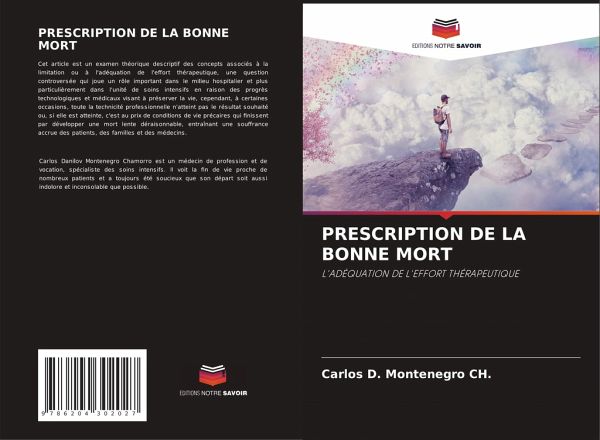 PRESCRIPTION DE LA BONNE MORT PRESCRIPTION DE LA BONNE MORT