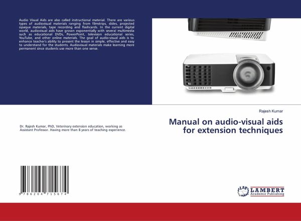 Manual on audio-visual aids for extension techniques Manual on audio-visual aids for extension techniques