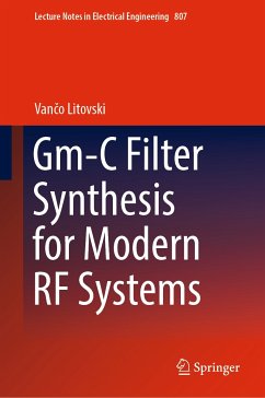 Gm-C Filter Synthesis for Modern RF Systems (eBook, PDF) - Litovski, Vančo