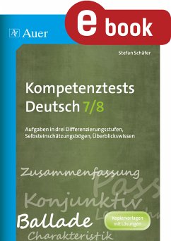 Kompetenztests Deutsch 7-8 (eBook, PDF) - Schäfer, Stefan