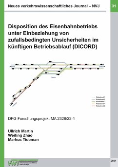 Disposition des Eisenbahnbetriebs unter Einbeziehung von zufallsbedingten Unsicherheiten im künftigen Betriebsablauf (DICORD) - Martin, Ullrich;Zhao, Dr.-Ing. Weiting;Tideman, M.Sc., Markus