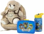 Plüschrucksack Bear Boy mit Brotdose und Trinkflasche