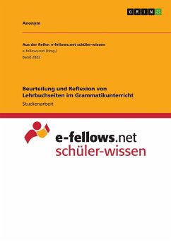 Beurteilung und Reflexion von Lehrbuchseiten im Grammatikunterricht