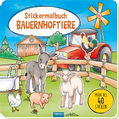 Image of Trötsch Malbuch Stickermalbuch Bauernhoftiere