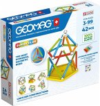 Invento 507045 - Geomag Supercolor Recycled 42, Endlose 3D-Strukturen, Glitter & Glow, Magnetisches Bausystem, Magnetbaukasten