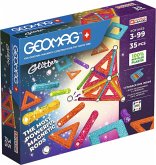 Invento 507061 - Geomag Classic Glitter Panels Recycled 35 pcs, Magnetischer Baukasten, Magnetspielzeuge